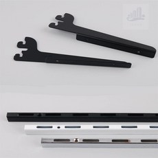 정스네 찬넬선반/목재용/35피치 벽면선반, 찬넬기둥) 흑색/4자