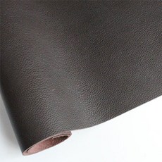 룽고가죽 재단원단 천연소가죽 오플무늬 7색 25X40cm 3장-공예 공방 소품 악세사리 연습가죽, 다크브라운