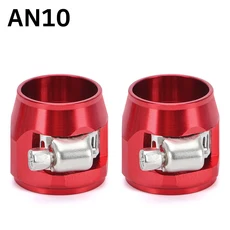 연료 파이프 클립 오일 워터 튜브 호스 피팅 클램프 육각 피니셔 AN4 AN6 AN8 AN10 AN12 1 로트 = 2 개, 9) AN10 red