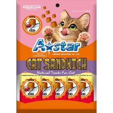 Astar 貓薄荷夾心餡餅 貓薄荷零食, 1個, 4# 【蟹肉鮪魚】夾心餅乾-袋裝5入, 蟹肉鮪魚, 20g