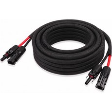 태양광 패널 - 시스템 패널 케이블 RV 보트 자동차용 방수 가정 암수 연장, 10AWG 30FT