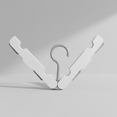 칼레오 여행용 접이식 옷걸이 휴대용 캠핑용 속옷 행거, 화이트 애쉬