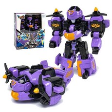 변신 로봇 킹콩 메카 전쟁 신 탱크 비행기 완구, 1개, 에어플레인 퍼플