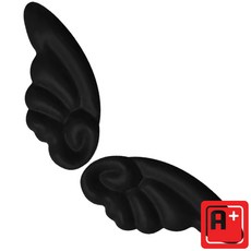 알탱고 귀여운 /천사 날개/ 헬멧 부착형 레포츠용 선물용, 블랙