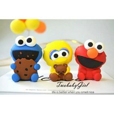 芝麻街 大嘴鳥 擴香石/香磚/黏土/滴膠適用, 1個