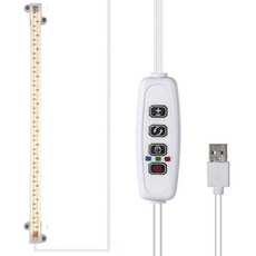 LED 식물 성장등 실내 화분 조명 USB 타이머 밝기 조절 2헤드, 1개, 1 Head 22cm