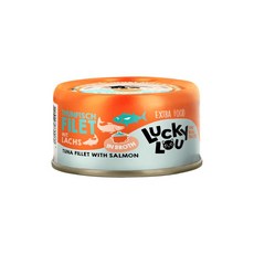 LUCKY LOU 鮮肉燉罐 貓罐 70g 德罐, 1個, 鮪魚鮭魚鮮肉