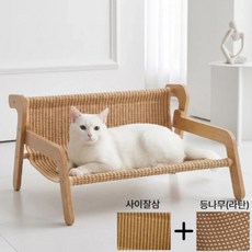 세컨드드랍 고양이 스크래쳐 사이잘삼소파 라탄소파 2타입 + 패드1추가 교체형 올인원 구성, C타입 사이잘삼 소파 +라탄패드, 1개