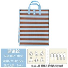 條紋野餐墊 加厚防水 180*140CM, 【加厚防水】藍條紋野餐墊,升級鋁模【180*140CM】可坐六人