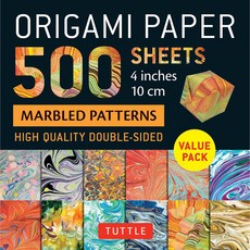 Origami Paper 500 Sheets Marbled Patterns 4 (10 CM), Origami Paper 500 Sheets Mar.., Tuttle Studio(저), Tuttle Publishing
