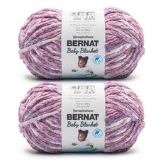 Bernat Baby Blanket 태비 실 - 1팩, 1 Pack, 라벤더 필드