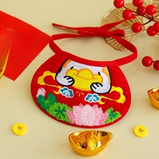 DZER 강아지 고양이 패션 자수 목걸이 중국풍 장신구 전통 기념품 애완동물용품, 70cm, B