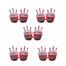 파티안경 생일안경5개입 선글라스 컵케익안경 유니콘안경, CB_01_29 캔들_레드5개입