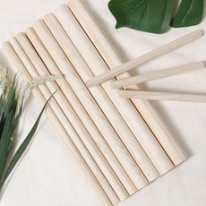 12mm (60cm) 우드 공예 원목봉 목봉 나무막대 우드스틱 마크라메 재료, 1개