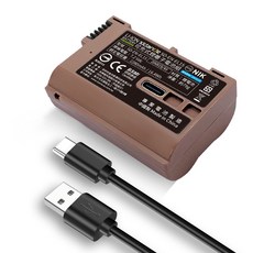 Sidande 適用NIKON EN-EL15 相機專用配件 USB充電式 鋰電池 相機電池 備用電池 輕巧便攜, 1個, 單電池, 單電池