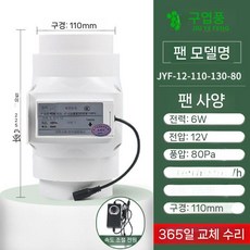 환풍기 태양광 화장실 4인치 옥상 자동 배출기 농장, 10 4인치 속도 제어 모델(호스 100개/PVC 파이