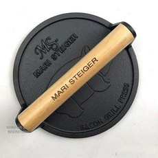 무쇠 그릴 프레스 구이 스테이크 돼지껍데기 누름판, 18cm 소형 돼지, 1개, 1cm