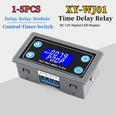 1-5Pcs XY-WJ01 DC12V LED 디지털 시간 지연 릴레이 모듈 프로그래밍 가능한 타이머 제어 스위치 트리거 사, 02 3 Pcs
