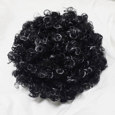 리빙릿 뽀글이 할머니 가발 촌캉스 뽀글머리 파마 연극 파티 촬영 소품, 1개, 블랙&그레이 뽀글이 1개, 블랙&그레이 뽀글이