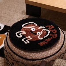 해피유통 실내방석 러그 귀여운 하트 디자인 푹신한 좌식 쿠션 FOREVER LOVE 문구, 40*40센티미터., 4