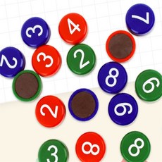 일상발견 자석 숫자공부도구 숫자마그네틱 어린이집교구, 빨강