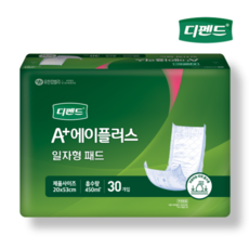 디펜드 남녀공용 에이플러스 일자형 속기저귀 성인기저귀/패드, 20 x 53 cm, 30개입, 1개