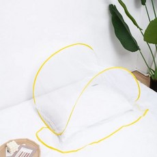 머리 얼굴 보호대 접이식 모기장 커버 암호화 여행 침대 수면 휴대용 단일, 02 yellow