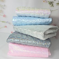 퀼트가게홀로그램 하트 누빔 가방 배경 천 원단 패브릭, 핑크펄, 1개