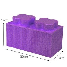 소프트 볼 대형 볼풀장 블록 벽돌 울타리 쿠션 펜션 녹색흰색의 두 가지 색상은 42블록, 자주색 30x15x18cm 2, 1개