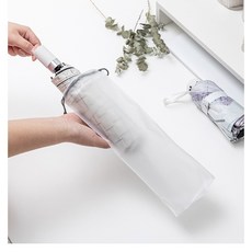 抽繩束口雨傘套半透明收納袋, 1個, 磨砂透明色
