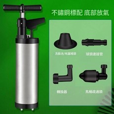 不鏽鋼高壓管道疏通器, 不銹鋼標配【底部放氣-防爆裂】