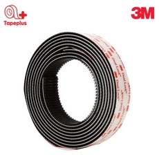 3M SJ3550 듀얼락 250방 탈부착 검정벨크로 19mmX5CM, 1개