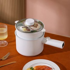차량용 냄비 포트 차박용 카포트 기계식 24V 녹색 시거잭 트럭용 가정용 화물차용, 220V 표준 한국 표준 표준 플러그 ( 에서 사용), 4 1 8L 긴 손잡이 플라스틱 스팀 그리드가 있는 흰