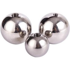 1-5개 M3 나사 부착 304 스테인리스 스틸 드릴 볼 5mm 6 7 8 9mm-40mm 반구멍 암나사 블라인드 홀 매끄러운 구슬 솔리드(8mm (2개)), 25mm (1개)