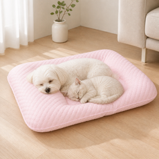 발렌트리 사계절 강아지 쿠션 고양이 방석 애견 반려동물 침대 쿨매트, 1개, 핑크