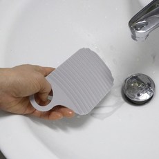 손빨래 빨래판 빨래판 여행 손세탁 휴대용 미니, 그레이