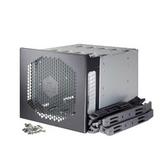 데스크탑 컴퓨터 용 5 x 3.5 인치 스테인리스 스틸 하드 드라이브 케이지 SATA HDD 케이지 하드 드라이브 트레이 랙, 1개