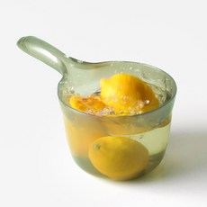 튼튼한 손잡이 욕실 다용도 반투명 바가지 소형 그린, 1개