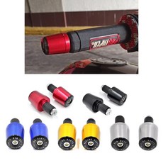 발통마켓 세트판매 오토바이 튜닝 핸들발란스 바 엔드 떨림 방지 진동 감소, 골드, 2개