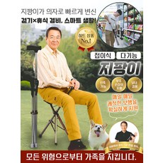 노인용 스틱 의자 4색 옵션 신축 접이식 보조 스틱 의자 미끄럼 방지 좌석 의자 등산 스틱 산책 캐주얼 스틱 의자, 블랙