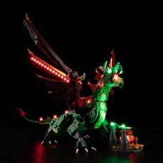 BrickSoul 중세 드래곤 Leg0 31161 세트와 호환되는 LED 조명 키트 빌딩 블록 작품을 밝게 하는 최고의 솔루션 없음 (클래식 버전), BrickSoul 중세 드래곤 Leg0 31161 세트