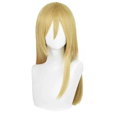 Historia Reiss 코스프레 합성 가발 50cm 긴 황금 가발 내열성 머리 가발, 01 노란색