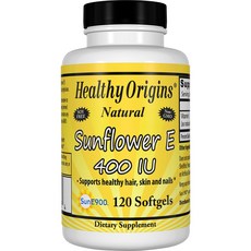Healthy Origins 向日葵維他命E 400IU無糖軟膠囊, 1罐, 120顆