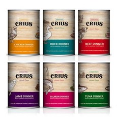 紐西蘭 CRIUS 克瑞斯 無穀犬用寵物主食餐罐 375g 主食罐頭, 1個, 低敏鴨,12罐組(超取限一箱)