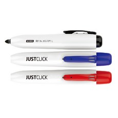 보드마카 화이트보드 필기용 노크식 마커펜 굵은팁 3.0mm, 적색 (508328)