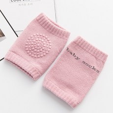 寶寶護膝 嬰兒護膝 純棉兒童護膝 防摔學步爬行護具, 1個, 淺粉色