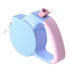 개폐식 가죽끈 중형 대형 자동 견인 로프 벨트 애완 동물, 1개, 5. 파란색