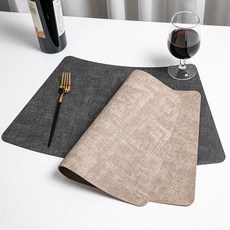 섹터형 식탁 매트 테이블 오염방지 식탁보 티코스터, 베이지