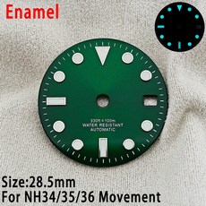 NH35 28.5mm SUB 시계용 커스텀 로고 다이얼 BGW9 블루 야광 싱글 캘린더 개인 맞춤 DIY 부품, 01 Custom Logo dial, 01 01