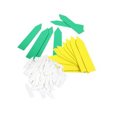 TW 식물 이름표 텃밭 네임택 100개입 화분 대용량 라벨 꽂이 팻말, 5x1 화이트